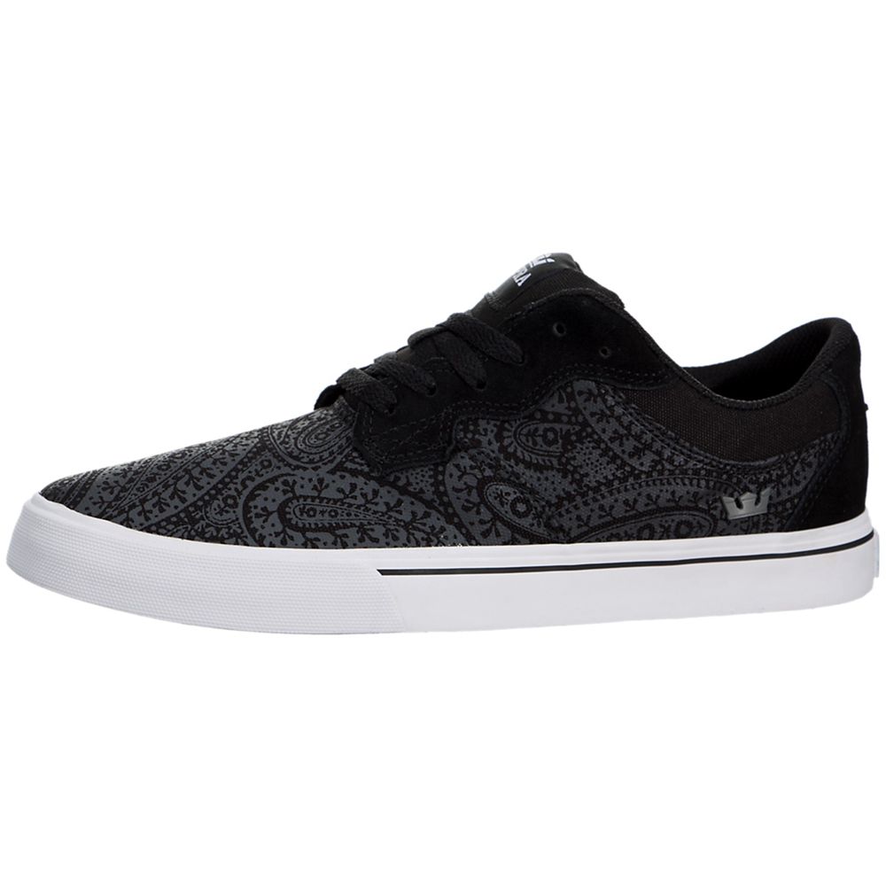 Baskets Basses Supra Axle Noir Grise Black Paisley/White Homme | KXG-50496683